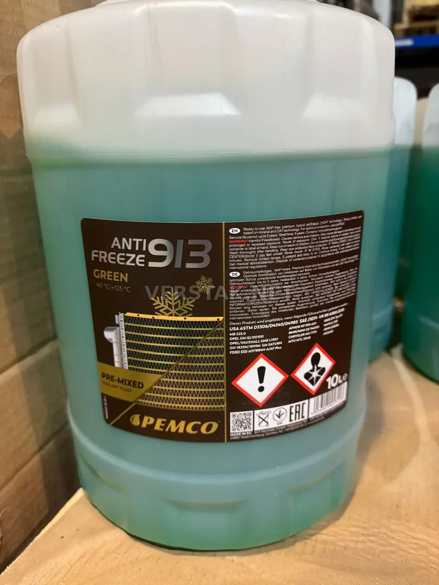 Антифриз 913 (Green) зеленого цвета  10л